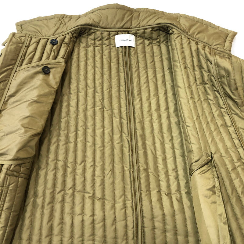 【中古品】【レディース】 LA PEAU DE GEM ラポドゥジェム QUILTED PONCHO GEM-521 キルティング ポンチョ ライトアウター 169-250917-KS-26-tei サイズ：F カラー：カーキ 万代Net店