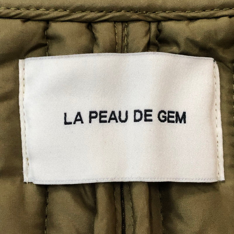 【中古品】【レディース】 LA PEAU DE GEM ラポドゥジェム QUILTED PONCHO GEM-521 キルティング ポンチョ ライトアウター 169-250917-KS-26-tei サイズ：F カラー：カーキ 万代Net店