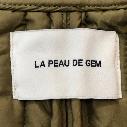【中古品】【レディース】 LA PEAU DE GEM ラポドゥジェム QUILTED PONCHO GEM-521 キルティング ポンチョ ライトアウター 169-250917-KS-26-tei サイズ：F カラー：カーキ 万代Net店