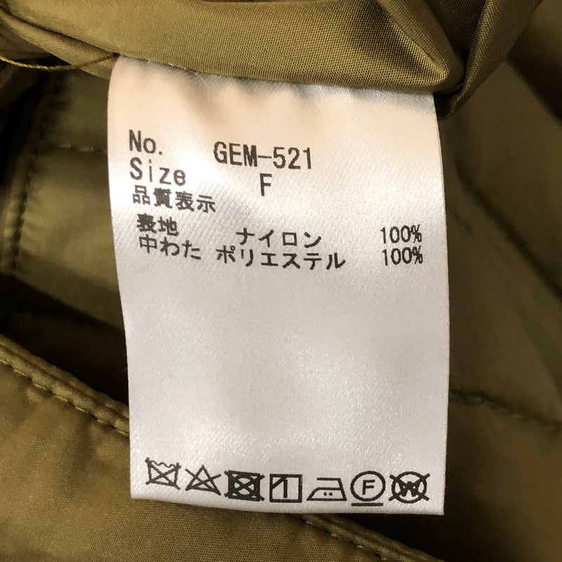 【中古品】【レディース】 LA PEAU DE GEM ラポドゥジェム QUILTED PONCHO GEM-521 キルティング ポンチョ ライトアウター 169-250917-KS-26-tei サイズ：F カラー：カーキ 万代Net店