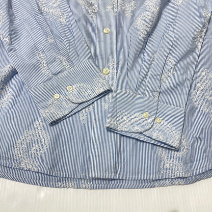 【中古品】【メンズ】 GAP ギャップ 90’s CLASSIC FIT STRIPE SHIRT 90年代 クラシックフィット ストライプ シャツ 長袖 トップス 147-260806-yo-16-tei サイズ：M カラー：ライトブルー 万代Net店