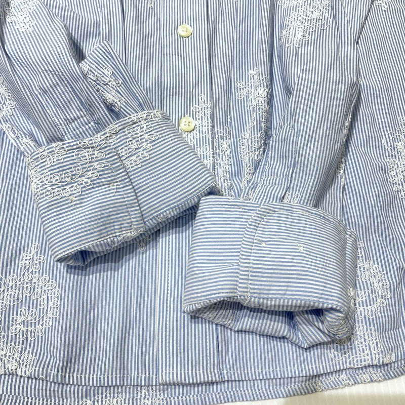 【中古品】【メンズ】 GAP ギャップ 90’s CLASSIC FIT STRIPE SHIRT 90年代 クラシックフィット ストライプ シャツ 長袖 トップス 147-260806-yo-16-tei サイズ：M カラー：ライトブルー 万代Net店