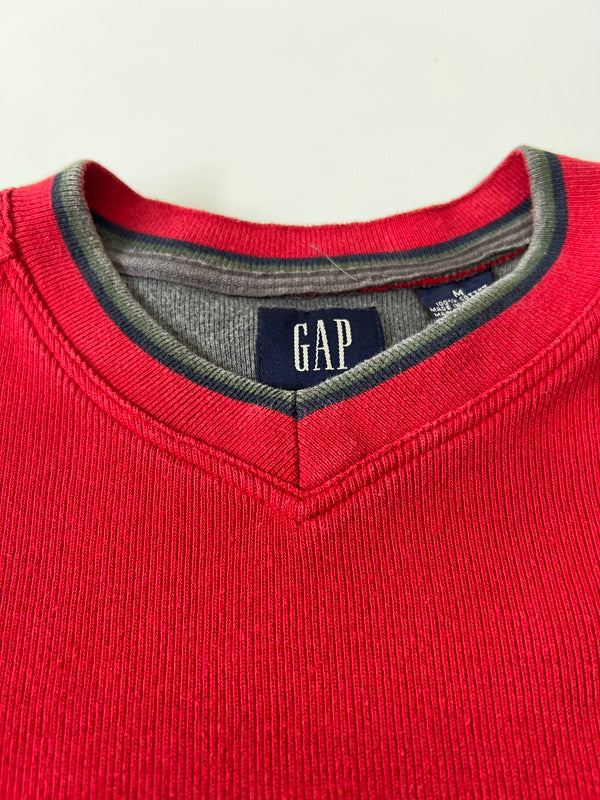 【中古品】【メンズ】 GAP ギャップ 90’S リブカラースウェット トレーナー ヴィンテージ 147-260924-AS-1-hon サイズ：M カラー：レッド 万代Net店