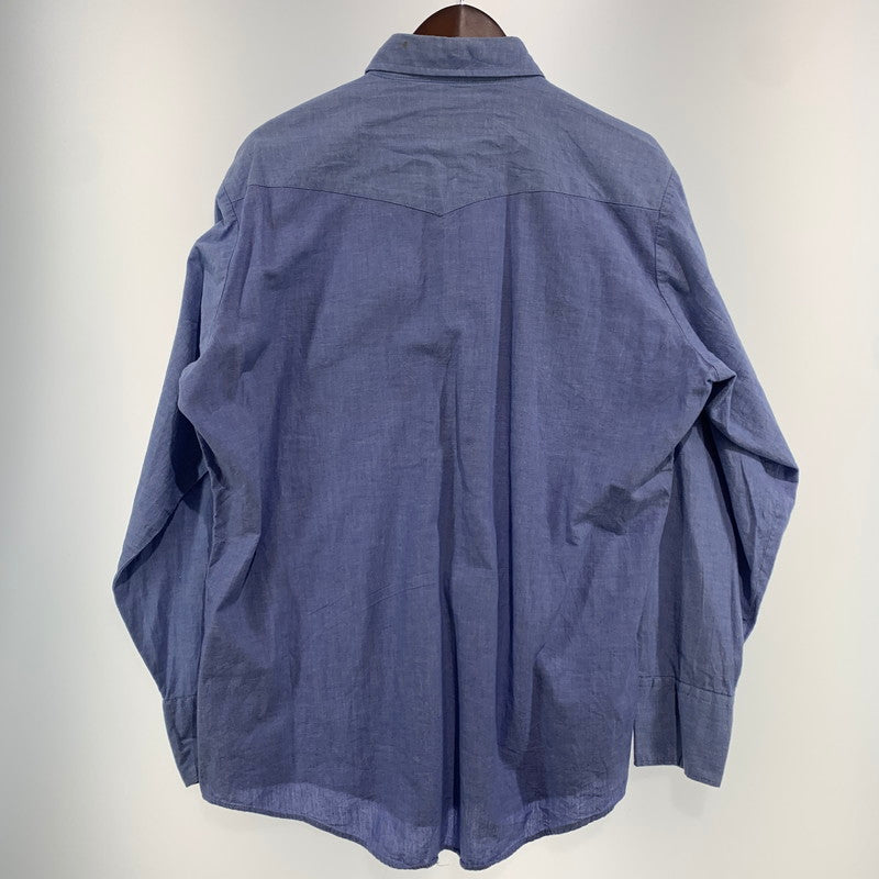 【中古品】【メンズ】 Youngbloods Authentic Western 70’S シャンブレー ウエスタンシャツ ヴィンテージ 145-260818-nm-64-tei サイズ：L カラー：ブルー 万代Net店