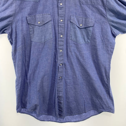 【中古品】【メンズ】 Youngbloods Authentic Western 70’S シャンブレー ウエスタンシャツ ヴィンテージ 145-260818-nm-64-tei サイズ：L カラー：ブルー 万代Net店