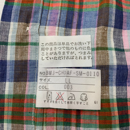 【中古品】【メンズ】 ALAN FLUSSER アランフラッサー 80's L/S CHECK SHIRT VINTAGE BMJ-CHDAF-SM-0110 80年代 ロングスリーブ チェックシャツ 長袖 トップス ヴィンテージ 145-251229-yo-08-tei サイズ：LL カラー：マルチ 万代Net店