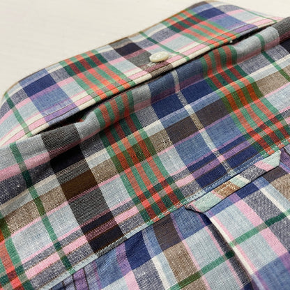 【中古品】【メンズ】 ALAN FLUSSER アランフラッサー 80's L/S CHECK SHIRT VINTAGE BMJ-CHDAF-SM-0110 80年代 ロングスリーブ チェックシャツ 長袖 トップス ヴィンテージ 145-251229-yo-08-tei サイズ：LL カラー：マルチ 万代Net店