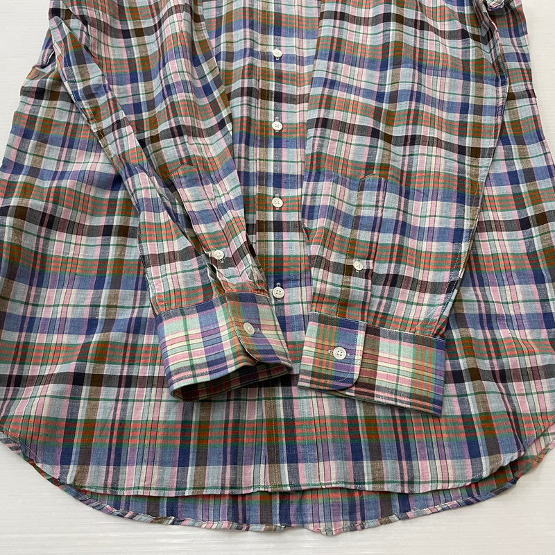 【中古品】【メンズ】 ALAN FLUSSER アランフラッサー 80's L/S CHECK SHIRT VINTAGE BMJ-CHDAF-SM-0110 80年代 ロングスリーブ チェックシャツ 長袖 トップス ヴィンテージ 145-251229-yo-08-tei サイズ：LL カラー：マルチ 万代Net店