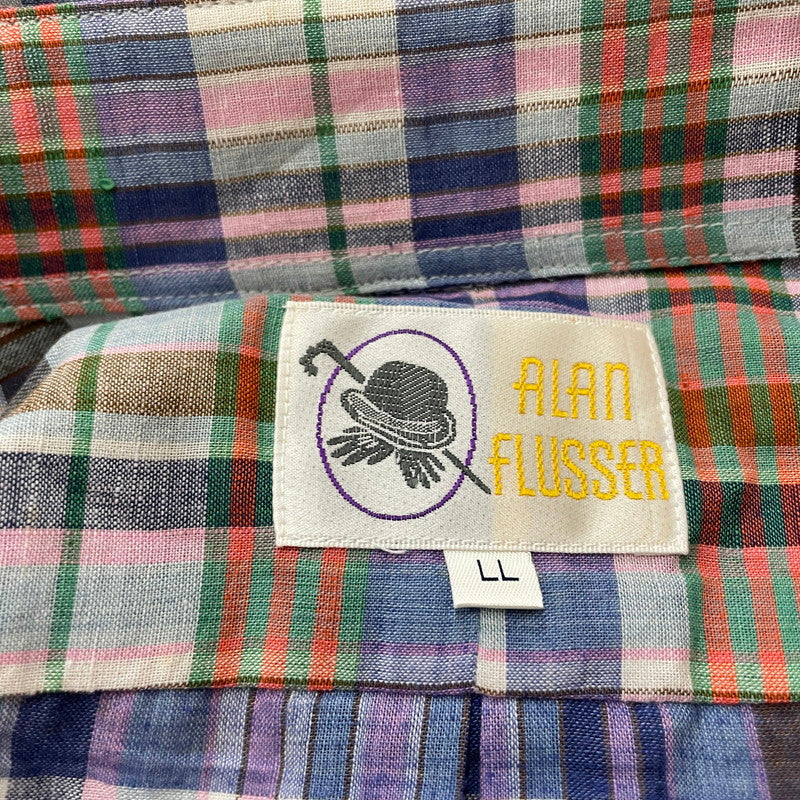 【中古品】【メンズ】 ALAN FLUSSER アランフラッサー 80's L/S CHECK SHIRT VINTAGE BMJ-CHDAF-SM-0110 80年代 ロングスリーブ チェックシャツ 長袖 トップス ヴィンテージ 145-251229-yo-08-tei サイズ：LL カラー：マルチ 万代Net店