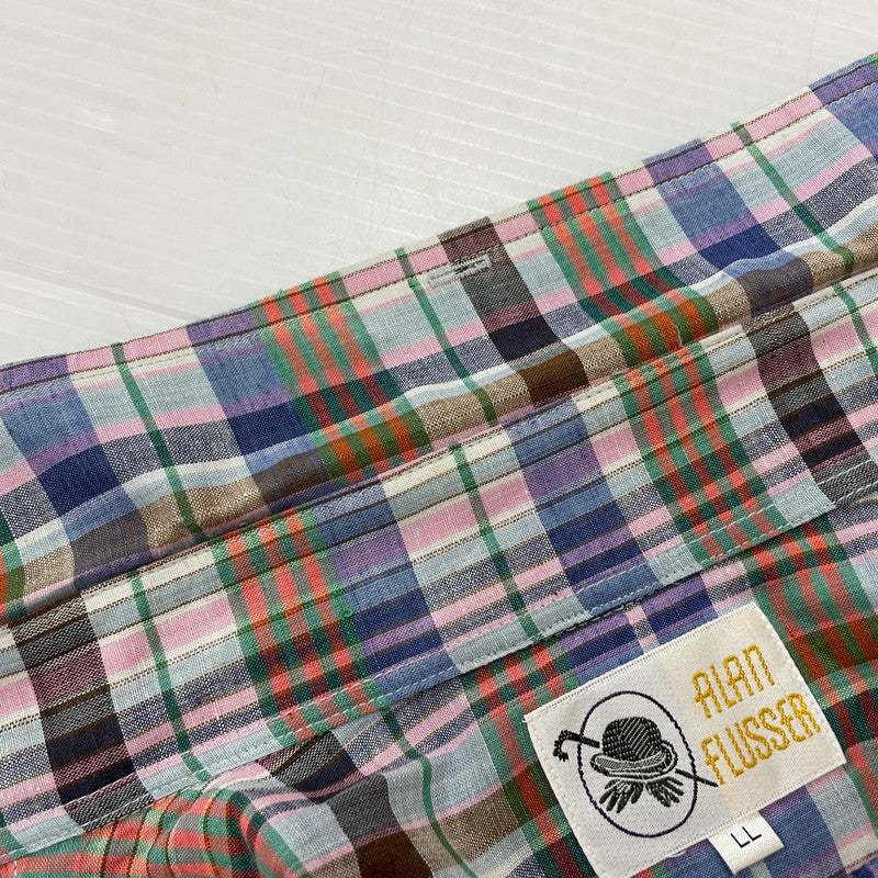 【中古品】【メンズ】 ALAN FLUSSER アランフラッサー 80's L/S CHECK SHIRT VINTAGE BMJ-CHDAF-SM-0110 80年代 ロングスリーブ チェックシャツ 長袖 トップス ヴィンテージ 145-251229-yo-08-tei サイズ：LL カラー：マルチ 万代Net店
