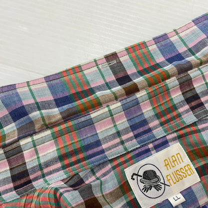 【中古品】【メンズ】 ALAN FLUSSER アランフラッサー 80's L/S CHECK SHIRT VINTAGE BMJ-CHDAF-SM-0110 80年代 ロングスリーブ チェックシャツ 長袖 トップス ヴィンテージ 145-251229-yo-08-tei サイズ：LL カラー：マルチ 万代Net店