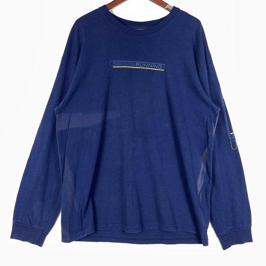 【現状渡し品】【メンズ】 NIKE ナイキ 90's L/S TEE 90年代 ロングスリーブ Tシャツ 長袖 トップス 148-260720-sa-12-tei サイズ：L カラー：ネイビー 万代Net店