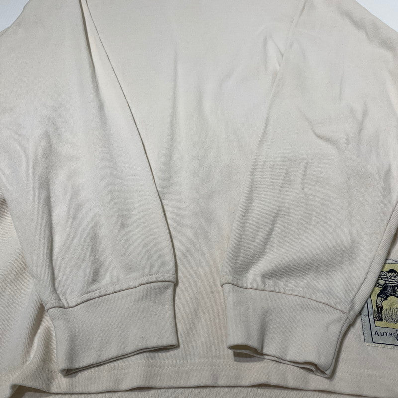 【中古品】【メンズ】 BANANA REPUBLIC バナナ リパブリック 80's-90's MOCK NECK L/S SWEAT 80～90年代 モックネック ロングスリーブ スウェット 長袖 トップス トレーナー 145-260807-sa-01-tei サイズ：L カラー：ホワイト 万代Net店