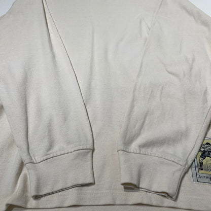 【中古品】【メンズ】 BANANA REPUBLIC バナナ リパブリック 80's-90's MOCK NECK L/S SWEAT 80～90年代 モックネック ロングスリーブ スウェット 長袖 トップス トレーナー 145-260807-sa-01-tei サイズ：L カラー：ホワイト 万代Net店
