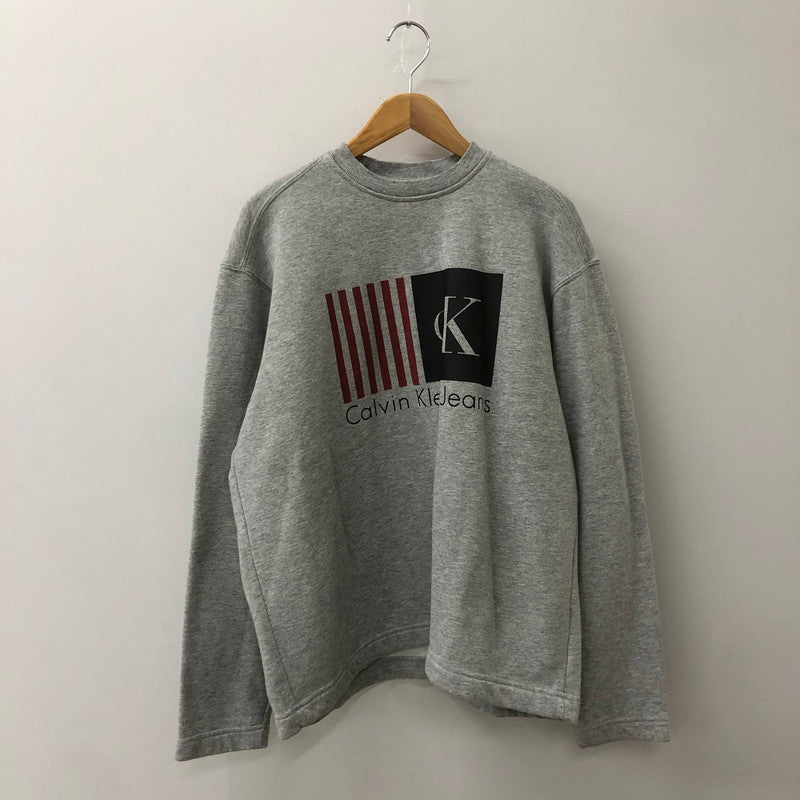 【中古品】【メンズ】 Calvin klein Jeans カルバンクラインジーンズ 90’s SWEATSHIRT MADE IN USA BMH5554 90年代 スウェット トップス トレーナー USA製 141-250920-ts-16-tei サイズ：L カラー：グレー 万代Net店