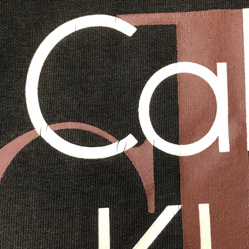 【中古品】【メンズ】 Calvin klein Jeans カルバンクラインジーンズ 90’s LOGO PRINT SWEATSHIRT MADE IN USA BMF0554 90年代 ロゴプリント スウェット トップス トレーナー USA製 141-250920-ts-15-tei サイズ：M カラー：ブラック 万代Net店