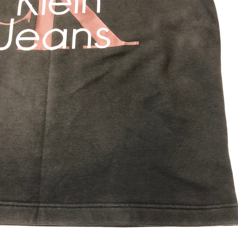 【中古品】【メンズ】 Calvin klein Jeans カルバンクラインジーンズ 90’s LOGO PRINT SWEATSHIRT MADE IN USA BMF0554 90年代 ロゴプリント スウェット トップス トレーナー USA製 141-250920-ts-15-tei サイズ：M カラー：ブラック 万代Net店