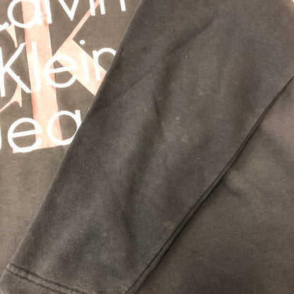 【中古品】【メンズ】 Calvin klein Jeans カルバンクラインジーンズ 90’s LOGO PRINT SWEATSHIRT MADE IN USA BMF0554 90年代 ロゴプリント スウェット トップス トレーナー USA製 141-250920-ts-15-tei サイズ：M カラー：ブラック 万代Net店