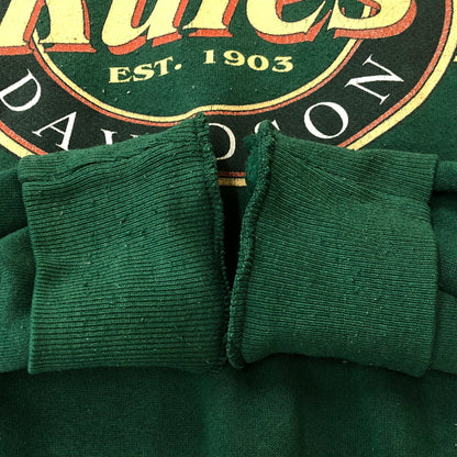 【中古品】【メンズ】 HARLEY DAVIDSON ハーレーダビッドソン 90's BIG LOGO L/S SWEAT 90年代 ビッグロゴ ロングスリーブ スウェット トップス トレーナー USA製 145-250922-ks-10-fuz サイズ：XL カラー：グリーン 万代Net店