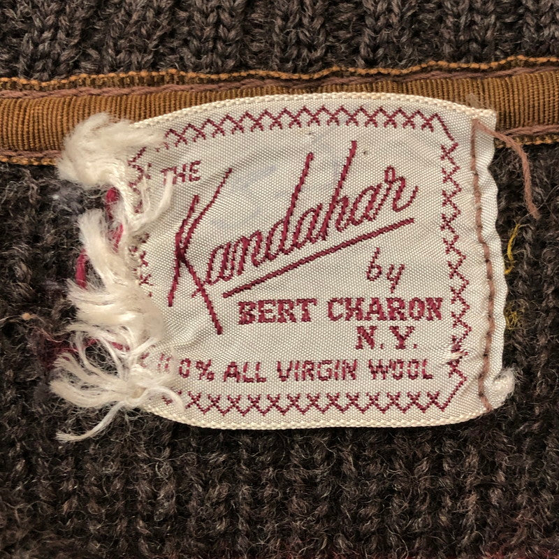 【中古品】【メンズ】 KANDAHAR カンダハール 50’s CREWNECK WOOL KNIT VINTAGE 50年代 クルーネック ウールニット 長袖 トップス セーター ヴィンテージ 145-250918-yo-22-tei サイズ：表記無し カラー：ブラウン 万代Net店
