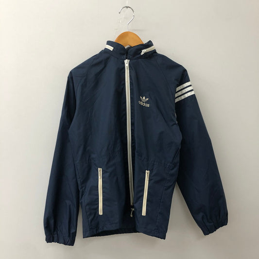【現状渡し品】【メンズ】 adidas アディダス 80’s TREFOIL NYLON JACKET VINTAGE ADS-200 80年代 トレフォイル ナイロンジャケット ヴィンテージ ライトアウター 三角タグ デサント製 148-250917-KS-25-tei サイズ：表記無し カラー：ネイビー 万代Net店