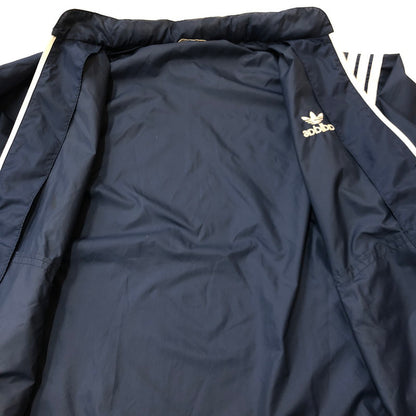 【現状渡し品】【メンズ】 adidas アディダス 80’s TREFOIL NYLON JACKET VINTAGE ADS-200 80年代 トレフォイル ナイロンジャケット ヴィンテージ ライトアウター 三角タグ デサント製 148-250917-KS-25-tei サイズ：表記無し カラー：ネイビー 万代Net店