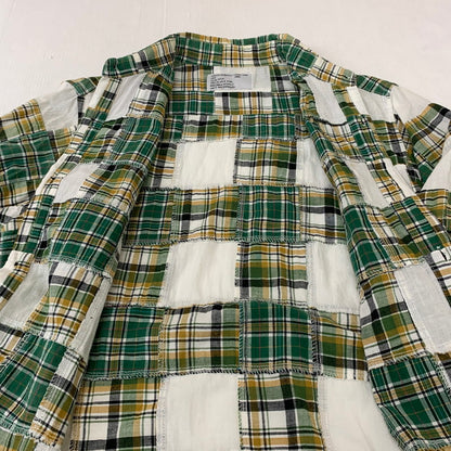 【中古品】【メンズ】 PATCHWORK CHECK S/S SHIRT パッチワーク チェック ショートスリーブ シャツ 半袖 トップス 142-260124-yy-11-fuzh サイズ：S カラー：グリーン 万代Net店