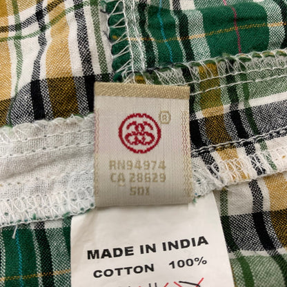 【中古品】【メンズ】 PATCHWORK CHECK S/S SHIRT パッチワーク チェック ショートスリーブ シャツ 半袖 トップス 142-260124-yy-11-fuzh サイズ：S カラー：グリーン 万代Net店