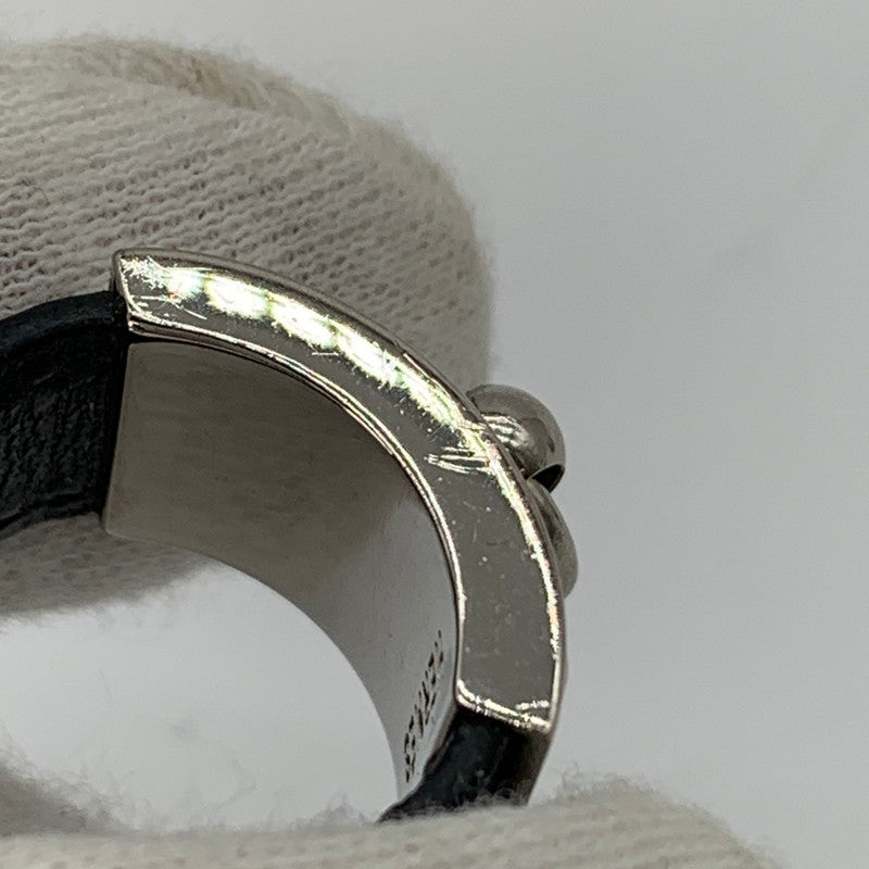 【中古品】【レディース】 HERMES エルメス コリエドシアン シルバーレザーリング 182-260311-nm-10-otoh サイズ：M（約11号前後） カラー：シルバー×ブラック 万代Net店