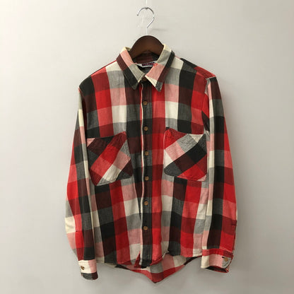 【中古品】【メンズ】 BIGMAC ビッグマック 70's CHECK FLANNEL SHIRT VINTAGE 70年代 チェック フランネルシャツ 長袖 トップス ヴィンテージ 145-250918-yo-18-tei サイズ：L カラー：レッド 万代Net店