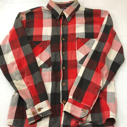 【中古品】【メンズ】 BIGMAC ビッグマック 70's CHECK FLANNEL SHIRT VINTAGE 70年代 チェック フランネルシャツ 長袖 トップス ヴィンテージ 145-250918-yo-18-tei サイズ：L カラー：レッド 万代Net店