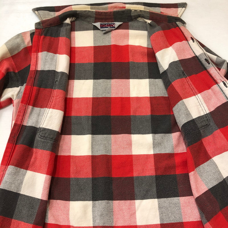 【中古品】【メンズ】 BIGMAC ビッグマック 70's CHECK FLANNEL SHIRT VINTAGE 70年代 チェック フランネルシャツ 長袖 トップス ヴィンテージ 145-250918-yo-18-tei サイズ：L カラー：レッド 万代Net店