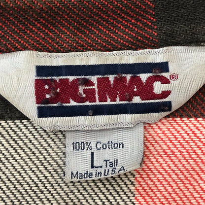 【中古品】【メンズ】 BIGMAC ビッグマック 70's CHECK FLANNEL SHIRT VINTAGE 70年代 チェック フランネルシャツ 長袖 トップス ヴィンテージ 145-250918-yo-18-tei サイズ：L カラー：レッド 万代Net店