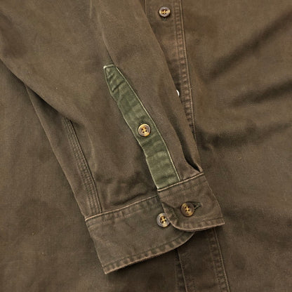 【現状渡し品】【メンズ】 Carhartt カーハート SAND STONE TWILL SHIRT S09 MOS サンドストーン ツイル シャツ 長袖 トップス 145-250917-yo-13-tei サイズ：XL カラー：モス 万代Net店