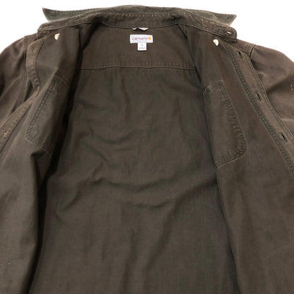 【現状渡し品】【メンズ】 Carhartt カーハート SAND STONE TWILL SHIRT S09 MOS サンドストーン ツイル シャツ 長袖 トップス 145-250917-yo-13-tei サイズ：XL カラー：モス 万代Net店