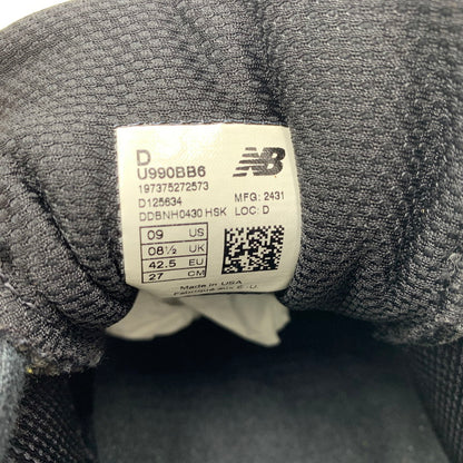 【中古品】【メンズ】 NEW BALANCE ニューバランス TRIPLE BLACK SNEAKERS 990V6 U990BB6 トリプルブラック スニーカー 靴 162-251225-ko-18-tei サイズ：27cm カラー：ブラック 万代Net店