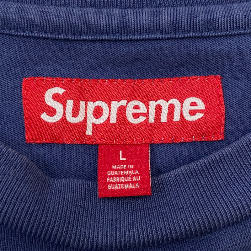【中古品】【メンズ】 Supreme シュプリーム 25SS WARM UP WASHED S/S TOP ウォーム アップ ウォッシュド ショートスリーブ トップ 半袖 トップス Tシャツ 149-251225-yy-08-tei サイズ：L カラー：ネイビー 万代Net店