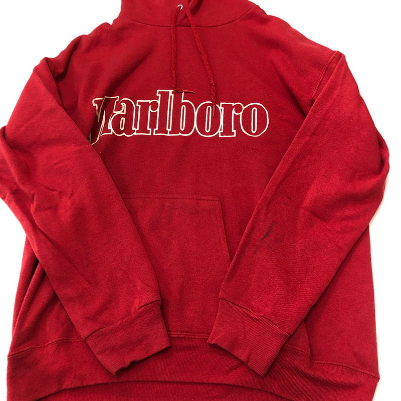 【現状渡し品】【メンズ】 TULTEX タルテックス ~90's MARLBORO HOODIE ~90年代 マルボロ フーディ 長袖 トップス プルオーバー パーカー 145-250917-yo-15-tei サイズ：L カラー：レッド 万代Net店