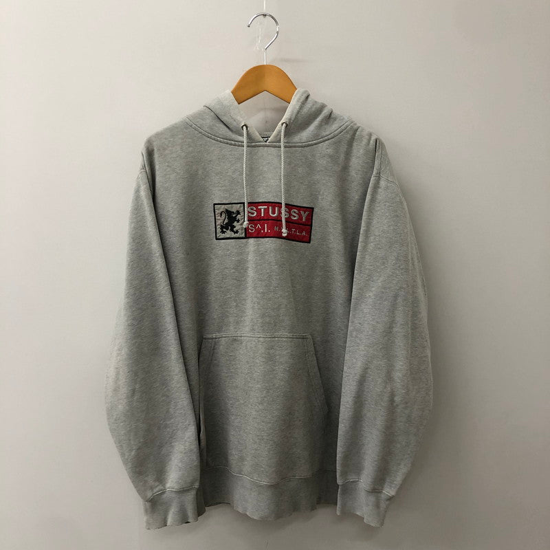 【現状渡し品】【メンズ】 STUSSY ステューシー 90's N.Y.L.T.L.A LOGO PULLOVER HOODIE 90年代 ロゴ プルオーバー フーディ 長袖 トップス パーカー 142-250917-yo-07-tei サイズ：M カラー：グレー 万代Net店
