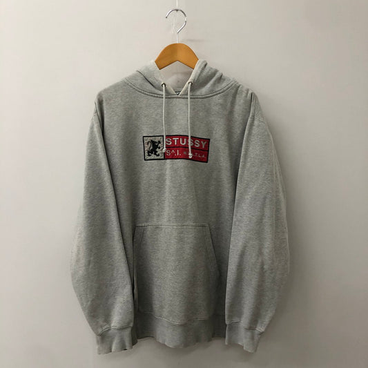 【現状渡し品】【メンズ】 STUSSY ステューシー 90's N.Y.L.T.L.A LOGO PULLOVER HOODIE 90年代 ロゴ プルオーバー フーディ 長袖 トップス パーカー 142-250917-yo-07-tei サイズ：M カラー：グレー 万代Net店