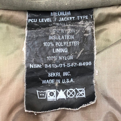 【中古品】【メンズ】 SEKRI INC セクリ PCU LEVEL7 JACKET TYPE1 8415-01-542-8496 レベル7 ジャケット タイプワン ライトアウター ミリタリージャケット USA製 145-250917-yo-11-fuz サイズ：M カラー：カーキ 万代Net店