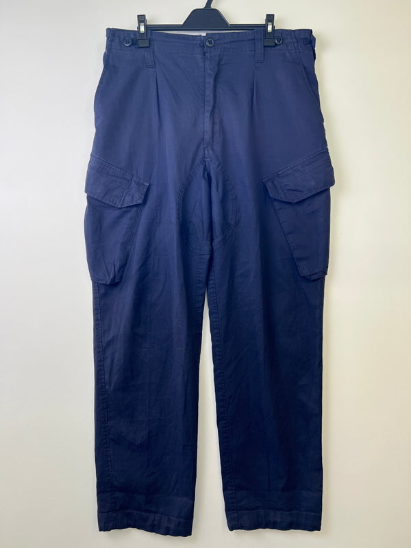 【中古品】【メンズ】 ROYAL NAVY ロイヤルネイビー イギリス海軍 90'S TROUSERS COMBAT NAVY BLUE FR PS ボトムス パンツ ヴィンテージ ミリタリー 156-260924-AS-7-hon サイズ：80/96/112 カラー：ネイビー 万代Net店
