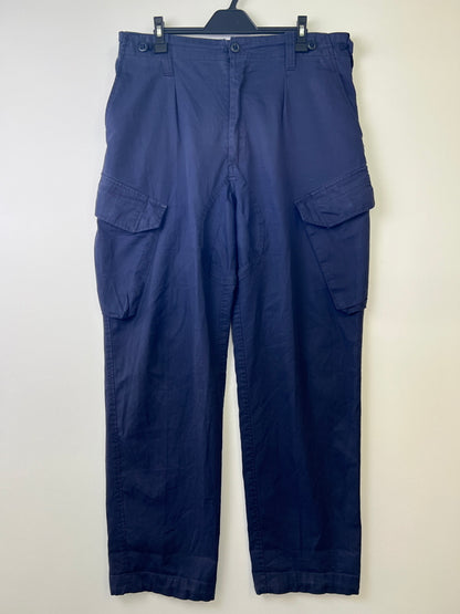 【中古品】【メンズ】 ROYAL NAVY ロイヤルネイビー イギリス海軍 90'S TROUSERS COMBAT NAVY BLUE FR PS ボトムス パンツ ヴィンテージ ミリタリー 156-260924-AS-7-hon サイズ：80/96/112 カラー：ネイビー 万代Net店