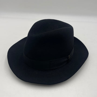 【中古品】【メンズ】 Borsalino ボルサリーノ ALESSANDRIA MEDIUM BRIM WOOL HAT 15122 アレッサンドリア ミディアムブリム ウールハット 帽子 185-260108-yy-13-tei サイズ：57 カラー：ブラック 万代Net店