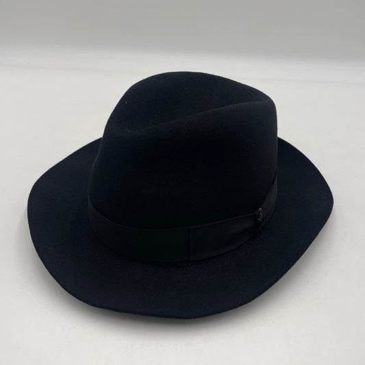 【中古品】【メンズ】 Borsalino ボルサリーノ ALESSANDRIA MEDIUM BRIM WOOL HAT 15122 アレッサンドリア ミディアムブリム ウールハット 帽子 185-260108-yy-13-tei サイズ：57 カラー：ブラック 万代Net店
