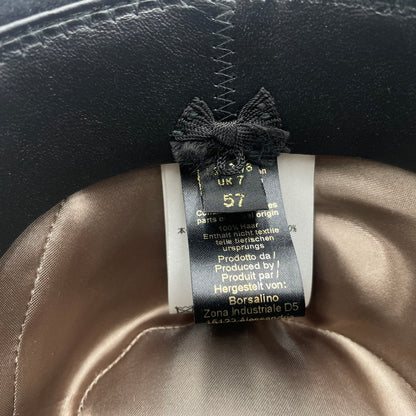 【中古品】【メンズ】 Borsalino ボルサリーノ ALESSANDRIA MEDIUM BRIM WOOL HAT 15122 アレッサンドリア ミディアムブリム ウールハット 帽子 185-260108-yy-13-tei サイズ：57 カラー：ブラック 万代Net店