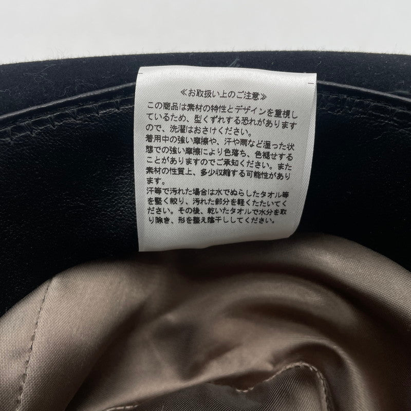 【中古品】【メンズ】 Borsalino ボルサリーノ ALESSANDRIA MEDIUM BRIM WOOL HAT 15122 アレッサンドリア ミディアムブリム ウールハット 帽子 185-260108-yy-13-tei サイズ：57 カラー：ブラック 万代Net店