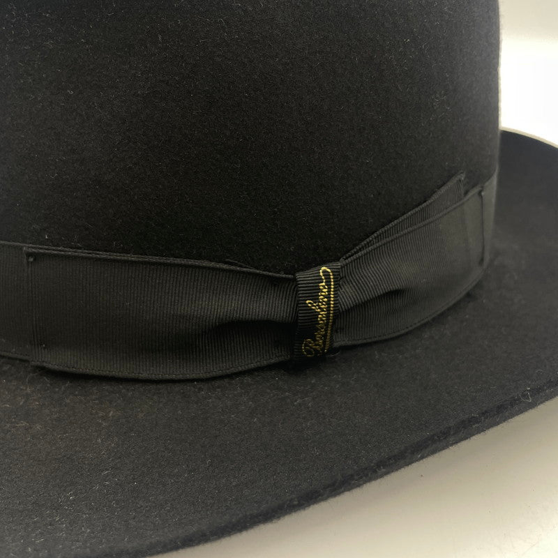 【中古品】【メンズ】 Borsalino ボルサリーノ ALESSANDRIA MEDIUM BRIM WOOL HAT 15122 アレッサンドリア ミディアムブリム ウールハット 帽子 185-260108-yy-13-tei サイズ：57 カラー：ブラック 万代Net店