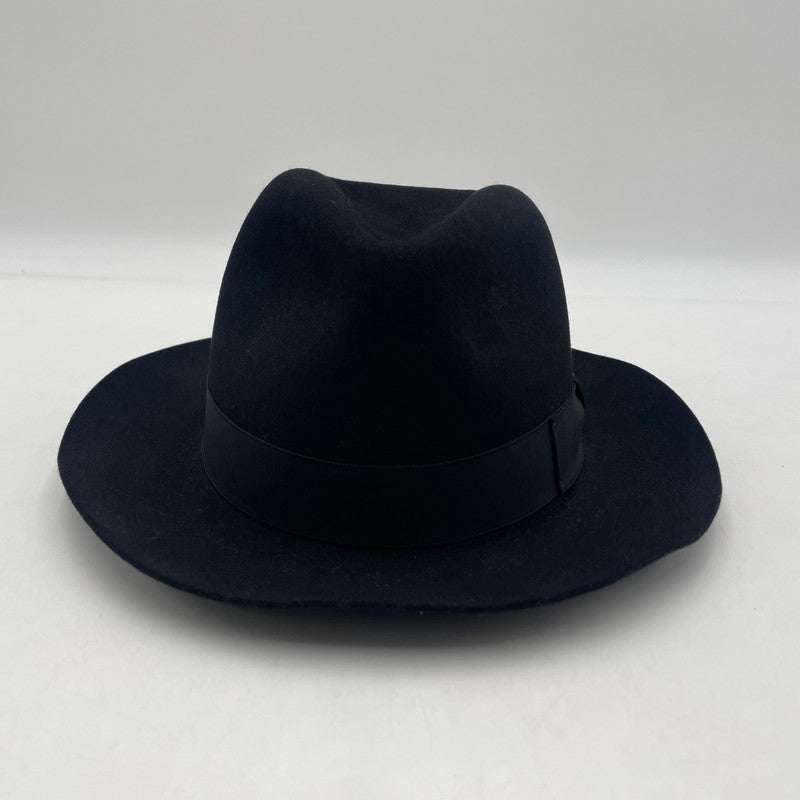 【中古品】【メンズ】 Borsalino ボルサリーノ ALESSANDRIA MEDIUM BRIM WOOL HAT 15122 アレッサンドリア ミディアムブリム ウールハット 帽子 185-260108-yy-13-tei サイズ：57 カラー：ブラック 万代Net店