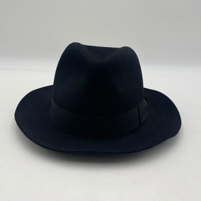 【中古品】【メンズ】 Borsalino ボルサリーノ ALESSANDRIA MEDIUM BRIM WOOL HAT 15122 アレッサンドリア ミディアムブリム ウールハット 帽子 185-260108-yy-13-tei サイズ：57 カラー：ブラック 万代Net店